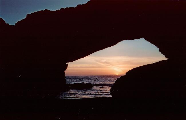 Sunset at "Hole in the Wall".