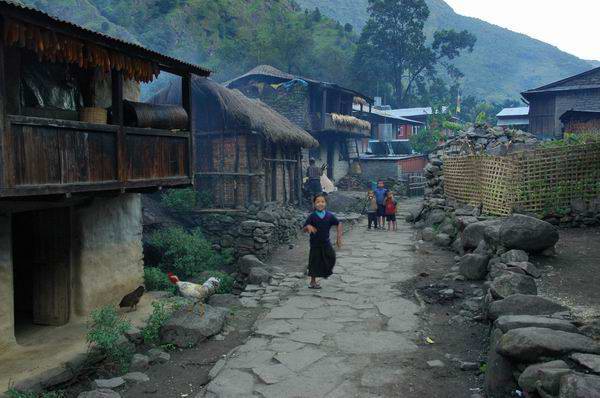 The medieval looking village of Jagat.