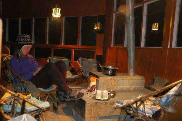 Fire-place room.
