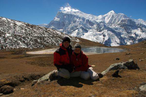 The first Ice-lake, and Annapurna III behind.