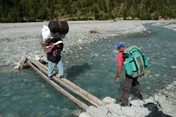 Some of our river crossings are a little precarious
