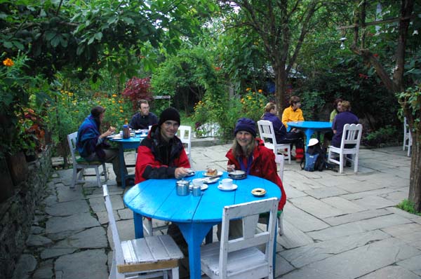 Garden courtyard at lodge