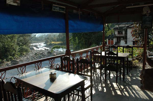Our lodge cafe in Bhiritani