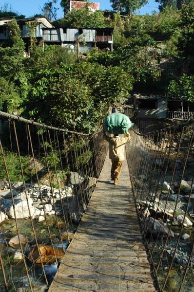 Our final bridge to the town of Naya Pool where we complete the Annapurna Circuit