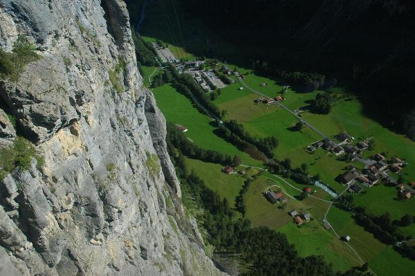View from our Gondola down to the valley floor.
