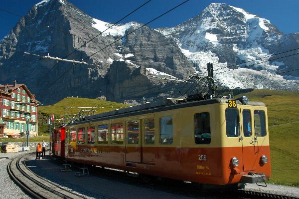 The literal highpoint of any trip is a trainride throuch the Eiger to the Jungfroujoch. At 3400 meters, it is Europe's highest train station.