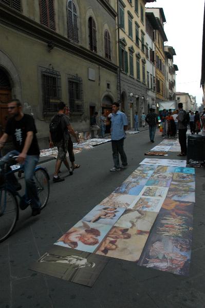 Outside the Accademia Gallery