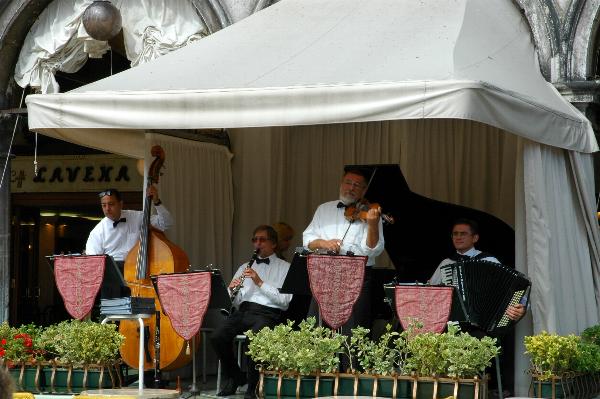Live entertainment in the square.