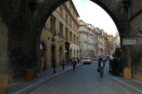 Heading into the LIttle Quarter region of Prague