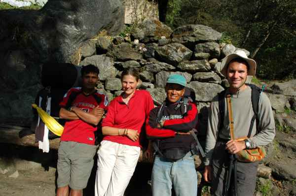 Manoj, Lauri, Dawa and Mark