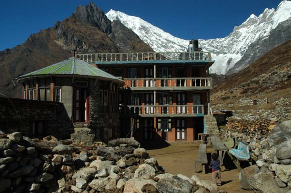 Our mountain view lodge in Kyanjin gompa