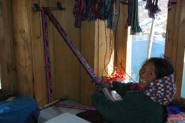 Weaving colourful belts