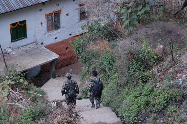 The presence of the Army is seen as we get closer to Kathmandu