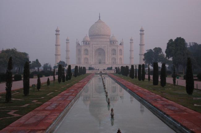 The Taj Mahal - regarded as one of the eight wonders of the world