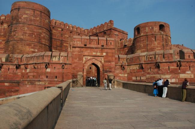 The Agra Fort - Built by Akbar the great, is a blend of architectural styles used during the reign of three empires.