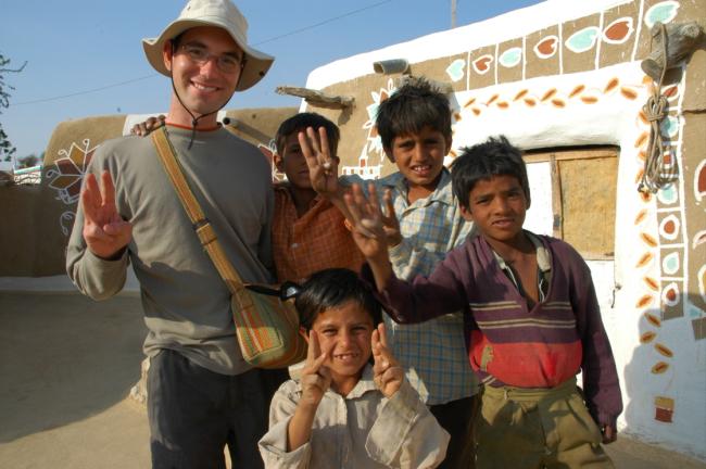 One of our favourite activities - meeting the local villagers and playing with the children.