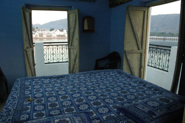 Our hotel room looks right onto the lake